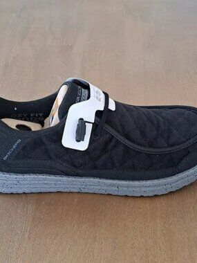 Skechers Slip-ins® Melson - Cozy Fit® Diamond Moc. - Color: Black - Size Men 7